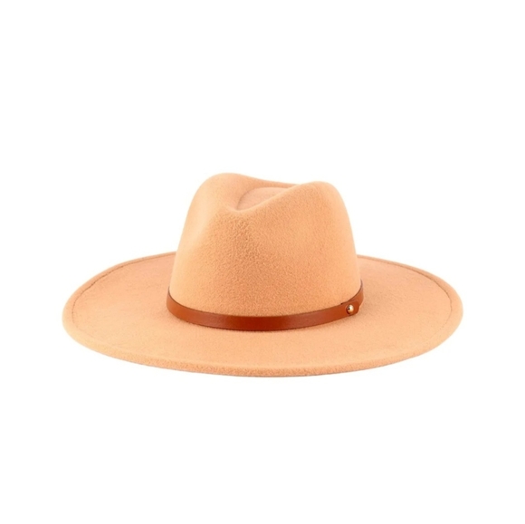 MH0053 Fedora Band Trim Felt Hat - Picture 2 of 5